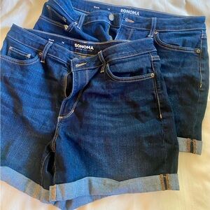 2 PACK Sonoma Dark Blue Denim Shorts